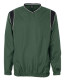 Rawlings 9700 V-Neck Micro Poly Windshirt Forest/Black