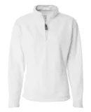 J America 8838 Quarter-Zip Shag Pullover White