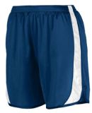 Augusta Sportswear 327 Wicking Track Short with Side Insert Navy/ White