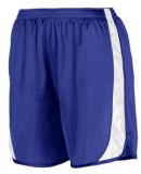 Augusta Sportswear 327 Wicking Track Short with Side Insert Purple/ White