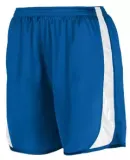Augusta Sportswear 328 Youth Wicking Track Short with Side Insert Royal/ White