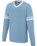 Augusta Sportswear 372 Long Sleeve Stripe Jersey Light Blue/ White