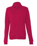 8635 J. America - Women's Sueded Fleece Full-Zip Sweatshir Wildberry