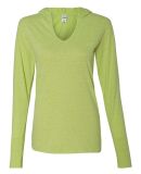 J America 8263 Ladies' Twisted Slub Jersey Hooded Pullover T-Shirt Appletini