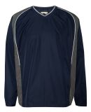Augusta Sportswear 3745 Roar Diamond Tech V-Neck Windshirt Navy/ Graphite/ White