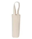1725 Liberty Bags - Single Bottle Wine Tote NATURAL