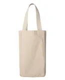1726 Liberty Bags - Double Bottle Wine Tote NATURAL