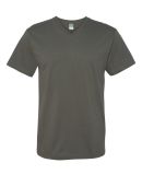 6907 LA T Adult Fine Jersey V-Neck T-Shirt CHARCOAL