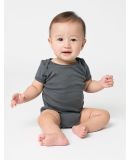 4001 American Apparel Infant Baby Rib Short Sleeve One Piece Asphalt(Discontinued)