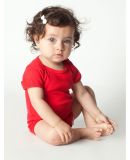 4001 American Apparel Infant Baby Rib Short Sleeve One Piece Red(Discontinued)