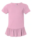 2627 LA T Girls' Fine Jersey Ruffle T-Shirt PINK