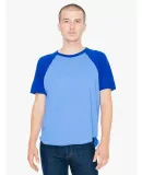 American Apparel RSABB4237/ 50/50 Short Sleeve Raglan Crew H Lake BL/Lapis (Discontinued)