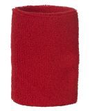 Mega Cap 1255 Extra Wide Terry Cloth Wristband (Single) Red