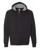Hanes HN280 Nano Full Zip Hooded Sweatshirt Black