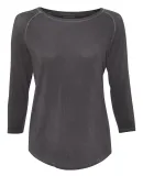 8232 J. America - Women's Oasis Wash 3/4 Sleeve T-Shirt Dark Smoke