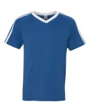 Augusta Sportswear 363 Get Rowdy Shoulder Stripe T-Shirt Royal/ White