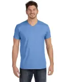 498V Hanes 4.5 oz., 100% Ringspun Cotton nano-T® V-Neck T-Shirt Vintage Blue