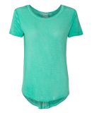 J America 8127 Women's Oasis Wash Drop Tail T-Shirt Spearmint
