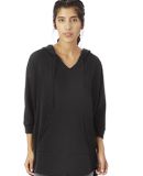 Alternative 5072 Women's Vintage French Terry Gameday Poncho BLACK