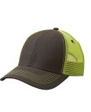 51254 /Sideline Mesh Cap Dark Grey/Neon Yellow