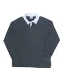 J America 8247 Vintage Rugby Shirt Charcoal Heather