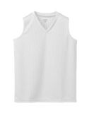 Augusta Sportswear 526 Girls' Wicking Mesh Sleeveless Jersey White