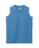 Augusta Sportswear 526 Girls' Wicking Mesh Sleeveless Jersey Columbia Blue