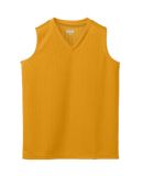 Augusta Sportswear 526 Girls' Wicking Mesh Sleeveless Jersey Gold