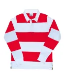 J America 8247 Vintage Rugby Shirt White/ Red