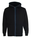 197 8668 Glow Full Zip Hood Black/ Ice Blue