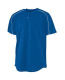Augusta Sportswear 586 Youth Wicking Two-Button Baseball Jersey Royal/ White
