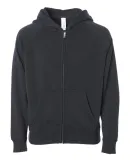 Independent Trading Co. PRM15YSBZ Youth Lightweight Special Blend Raglan Zip Hood Black