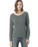 Alternative 61061 Slouchy Washed Slub Long Sleeve Top DUSTY PINE