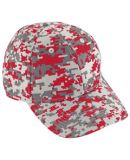 Augusta Sportswear 6208 Digi Camo Cotton Twill Cap Red Digi