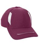 Augusta Sportswear 6270 Adjustable Wicking Mesh Edge Cap Maroon/ White