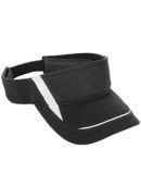 Augusta Sportswear 6275 Adjustable Wicking Mesh Edge Visor Black/ White