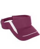 Augusta Sportswear 6275 Adjustable Wicking Mesh Edge Visor Maroon/ White