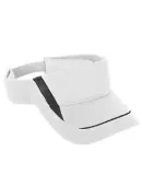 Augusta Sportswear 6276 Youth Adjustable Wicking Mesh Edge Visor White/ Black