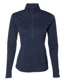 Russel Athletic QZ7EAX Women's Striated Quarter-Zip Pullover Navy