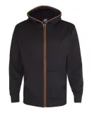 197 8668 Glow Full Zip Hood Black/ Electric Orange