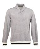 J America 8704 Peppered Fleece Shawl Collar Pepper/ Black