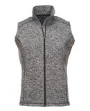 J America 8631 Cosmic Fleece Vest Charcoal Fleck