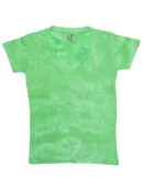 J America 8159 Caitlin Ladies Tie-Dye V-Neck Tee Lime