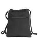 Liberty Bags 8877 Pigment Dyed Premium 12 Ounce Canvas Drawstring Bag WASHED BLACK