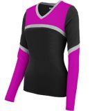 Augusta Sportswear 9210 Women's Cheerflex Rise Up Shell Black/ Power Pink/ Metallic Silver