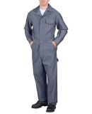 Dickies Workwear 48977T Unisex Tall Cotton Coverall - Fisher Stripe FISHER STRIPE