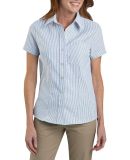 1254 Dickies Womens Short Sleeve Oxford  BLUE STRIPE