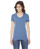 TR301 American Apparel Women's Tri-blend Short Sleeve Track Tee Athletic Blue (Discontinued)