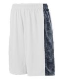 Augusta Sportswear 1725 Youth Fast Break Game Short White/ Graphite/ Black Print