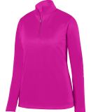 Augusta Sportswear 5509 Women's Wicking Fleece Quarter-Zip Pullover Power Pink